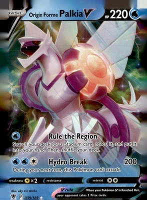 SWSH10: Astral Radiance #039/189 Origin Forme Palkia V - Image 1 of 2