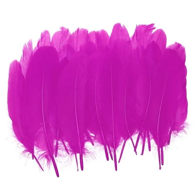 4-6" Natural Goose Feathers Bulk for Crafts, 300 Pack Hot Pink - Image 1 of 4