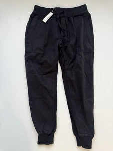 NWT James Perse MIXED MEDIA PANT Jogger Size 2 Medium US 6 Drawstring Black - Picture 1 of 4