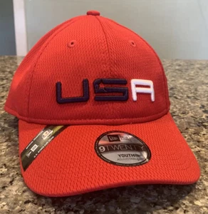 Gorra Gorra USA Ryder Cup Juvenil Ajustable New Era 9Twenty Prendas para la cabeza oficiales - Imagen 1 de 7