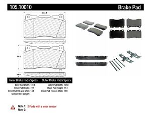 Disc Brake Pad Set Front,Rear Centric 105.10010