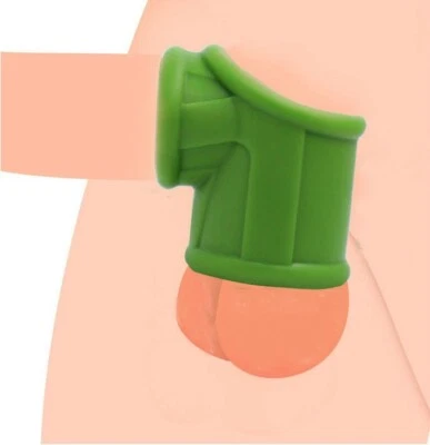 Penis Erection Enhancer 鸡尾酒吊环笼套球拉伸器约束 — 第 1/4 张图片