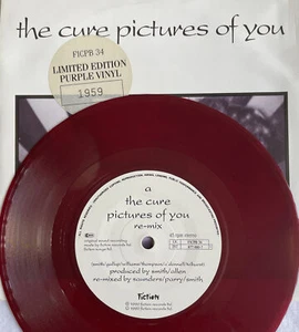 THE CURE -Pictures Of You- UK Purple Vinyl 7" +Individually numbered Pic Slv - Picture 1 of 5