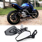 For Suzuki Gsx-S1000 750 Gsf1200 Black 7/8" Motorcycle Bar End Rearview Mirrors
