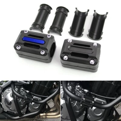 2X25Mm Engine Frame Bar Protection  Ground Crash Slider Pads Blue For Motorcycle - Imagem 1 de 4
