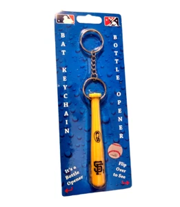 San Francisco Giants Mini Baseball Bat Keychain Key Ring W/Bottle Opener MLB Lic - Picture 1 of 3