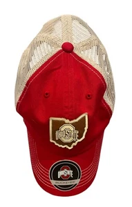 NWT Ohio State Buckeyes NCAA OSU Relaxed Adjustable Red Dad Cap Hat - Picture 1 of 7