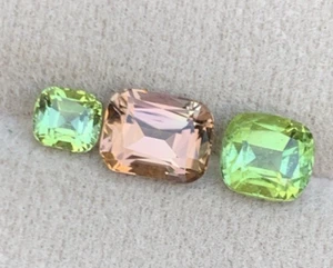 6 CRT bluish green & Lagoon Tourmaline Natural Earth Mined Unheated Faceted - Picture 1 of 8