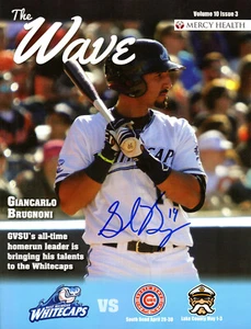 GIANCARLO BRUGNONI SIGNED WAVE PROGRAM WEST MICHIGAN WHITECAPS TIGERS AUTOGRAPH - Picture 1 of 1