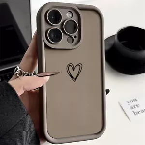 Heart Case Shockproof For iPhone 16E 16 Pro Max 15 14 13 12 11 7 8 XS Cover - Picture 1 of 25