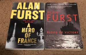 Alan Furst Hero of France and Blood of Victory Spies 2 Mystery Novels Suspense - Picture 1 of 2