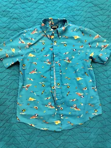 Lands' End Men's Traditional Fit Med. (15 - 15-1/2) Short-Sleeved Button-Up - Picture 1 of 6