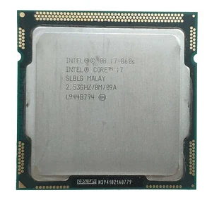 Intel Core i7-860S 2.53-3.46 GHz LGA1156 4-Core 8-Threads 8MB Cache 45nm CPU - Picture 1 of 2