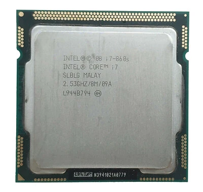 Intel Core i7-860S 2.53-3.46 GHz LGA1156 4-Core 8-Threads 8MB Cache 45nm CPU - Image 1 of 2