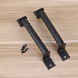 2 STÜCKE American Vintage Schwarz Carbon Heavy Duty Kohlenstoffstahl Stoßgriff - Bild 1 von 11
