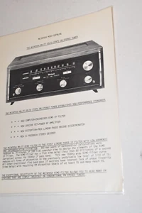 SINTONIZZATORE FM ORIGINALE MCIntosh mr-77 - scheda specifiche rivenditore - Foto 1 di 2