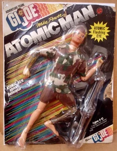 Vintage 1975 Hasbro GI Joe Atomic Man Mike Powers 12" Action Figure MOC MIP - Picture 1 of 7