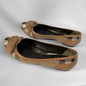 Burberry Quilted Novacheck Canvas with Leather Buckle Flat Shoes Size 39 - Picture 1 of 10