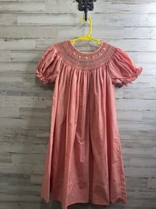 ROSALINA COLLECTION RED AND WHITE GINGHAM SMOCKED FLOWERS DRESS SIZE 6 - Picture 1 of 14