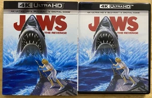 Jaws 4 The Revenge 4K Ultra HD Blu ray 2 Disc Set + Rare OOP Slipcover Sleeve - Foto 1 di 3