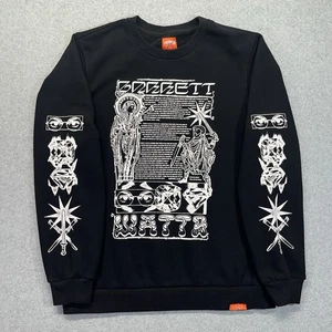 Things By Garrett Felpa Girocollo Uomo Pullover Grande Nero - Foto 1 di 12