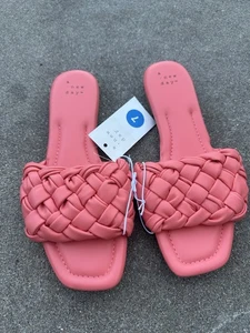 Sandali donna Carissa tessuto slide - un nuovo giorno - rosa - taglia 7 - NUOVI - Foto 1 di 5