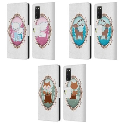 HEAD CASE DESIGNS WINTER ANIMALS LEATHER BOOK WALLET CASE FOR SAMSUNG PHONES 2 Foto 1 de 4