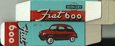 0042d. MERCURY 1/48 Scatola replica Mercury/ Mercury Replica box FIAT 600 - Immagine 1 di 2