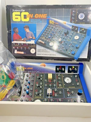 Radio Shack 60 In One Science Fair Electronic Project Lab - Image 1 of 4