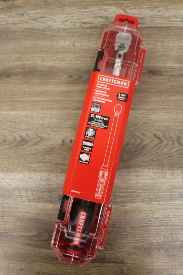 Craftsman CMMT99433 3/8" pulgadas micrómetro llave dinamométrica 20-100 ft-lbs Foto 1 de 1