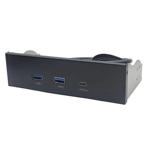 USB-Frontpanel für PC, 2 Ports USB 3.2 GEN1 5 Gbit/S + 1 Port TYPE-C 10 Gbi4258 - Bild 1 von 8
