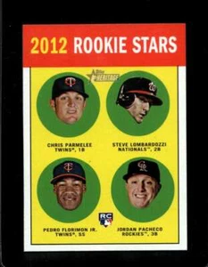 2012 Topps Heritage #135 Chris Parmelee/Steve Lombardozzi/Pedro Florimon/Jordan - Picture 1 of 2