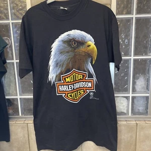 Vintage 1980's Harley Davidson Shirt LG Holoubek made USA Single Stitched - Picture 1 of 7