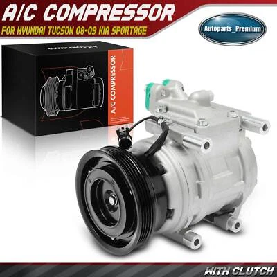 空调压缩机带 4 形槽滑轮适用于现代图森 2008 - 2009 起亚 Sportage — 第 1/4 张图片