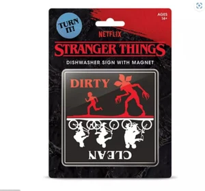 NIP Clean / Dirty Dishwasher sign with Magnet stranger things the upside down - Picture 1 of 2