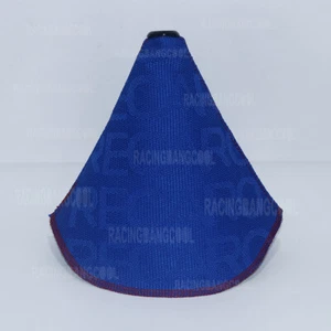 Universal Recaro Blue Hyper Fabric Car Shift Boot Racing Shift Knob Cover - Picture 1 of 5