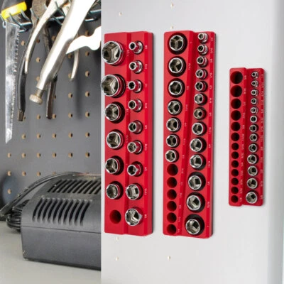 Magnetic Socket Organizer Sets - Imperial & Metric Mechanic's Socket Rail - Image 1 of 4
