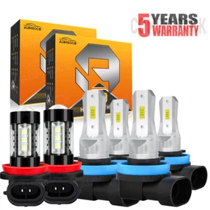 Combo de faros LED altos/bajos + antiniebla 6000 k para Nissan Máxima 2016 2017 2018 - Imagen 1 de 16