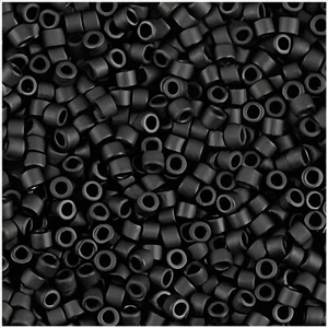 Miyuki Delica Seed Beads Size 11/0 Matte Black BULK 50GM DB310 - Picture 1 of 5