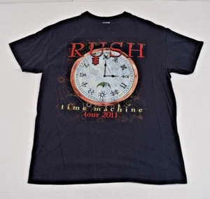Vintage Band T-Shirt Size M 2011 Black Rush Time Machine Tour Front Back Graphic - Picture 1 of 10