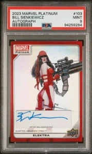 Elektra #103 Creator Auto Red Rainbow PSA 9 Upper Deck 2023 Marvel Platinum - Picture 1 of 3