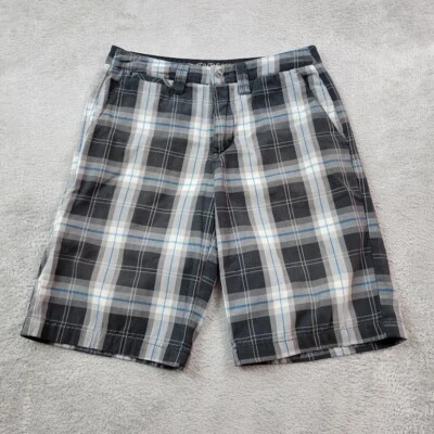 Empyre Shorts Mens 30 Black Plaid Baggy Skater Y2K Skateboard - Image 1 of 4