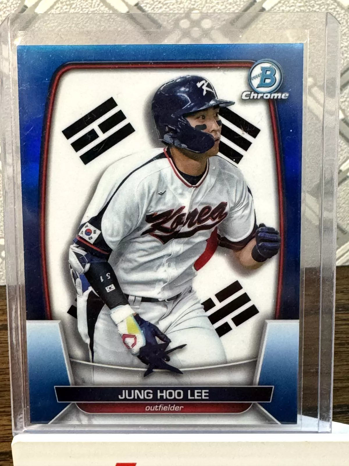 2023 Bowman Chrome Flag Blue Refractor 27/75 Jung Hoo Lee WBC-56 Korea TF1