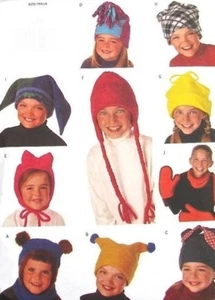 Jungen Mädchen Mütze Schal Schnittmuster XS-M oder L-XL Butterick 3317 OOP - Bild 1 von 3