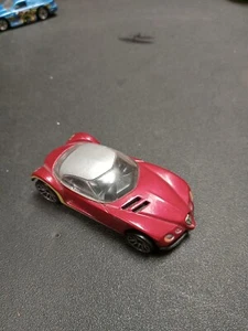 Hot Wheels Bugatti Golden Arrow 2003 First Editions Silver Roof Red Diecast EUC - Picture 1 of 5