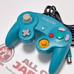 GC Controller Emerald Blue Gamecube Nintendo Game Cube Tested Used - Picture 1 of 8