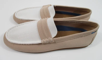 -NUEVOS Zapatos Mocasines Sperry Slim Tejido Beige Textil Para Mujer Talla 11 Foto 1 de 4