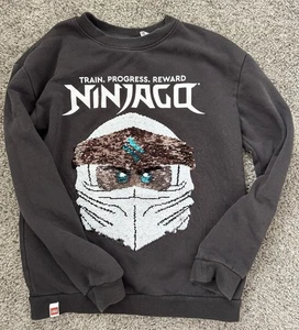 H & M Lego Ninjago Sweatshirt Flip-Sequen Size 8/10 - Picture 1 of 3