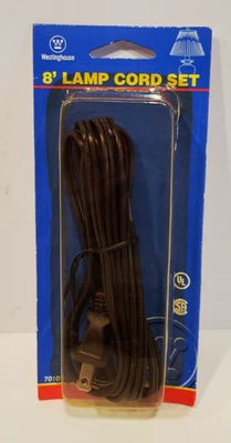 Westinghouse 8' Brown Replacement Lamp Cord Set SPT-1 Wire 70101 NEW - Image 1 of 4
