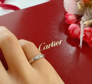 CARTIER LANIERES RING WEISSGOLD DIAMANT Größe 47 - R10469 - Bild 1 von 9